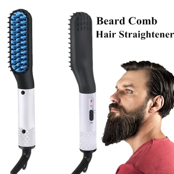 

Quick Beard Hair Straightener Hairdressing Comb Straightening Brush Hair Curler Men Electric Multifunctional Hair Styler Brush