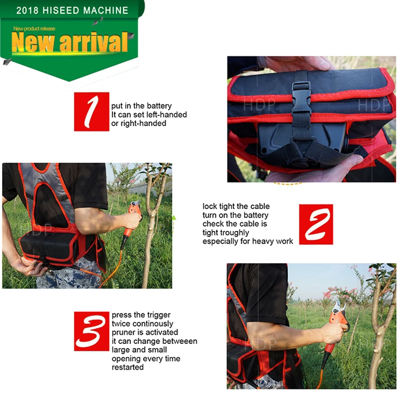 Garden and tree use power garden best electric secateurs (CE certificate 6-8 working hours)
Garden and tree use power garden best electric secateurs (CE certificate 6-8 working hours)