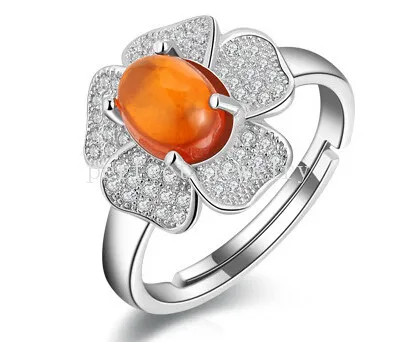 Amber ring Real and natural amber 925 sterling silver Free shipping 1.1ct gem #15041321 | Украшения и аксессуары