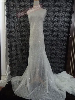 best quality african sequins embroidery french tulle mesh lace fabric with glued glitter for wedding
best quality african sequins embroidery french tulle mesh lace fabric with glued glitter for wedding