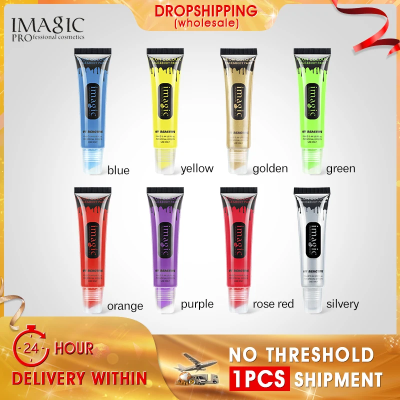 IMAGIC 1Pcs Facial Painting Luminous Makeup Fluorescent Body Paint Pigments Face Body Tattoo Body Art Makeup Tools
IMAGIC 1Pcs Facial Painting Luminous Makeup Fluorescent Body Paint Pigments Face Body Tattoo Body Art Makeup Tools