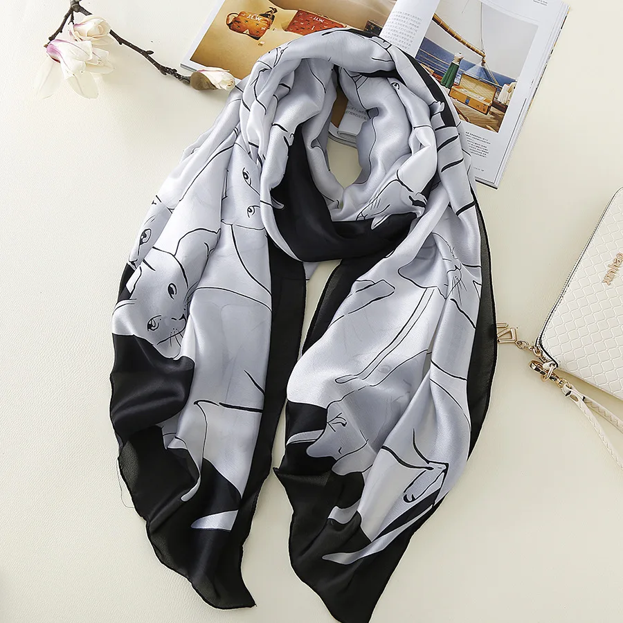 2018 Girls Kids Lovely Animal Silk Shawl Scarf Luxury Brand Cute Cat Pattern Scarves Print Wrap Pashmina Hijabs Foulard Bandanas
2018 Girls Kids Lovely Animal Silk Shawl Scarf Luxury Brand Cute Cat Pattern Scarves Print Wrap Pashmina Hijabs Foulard Bandanas