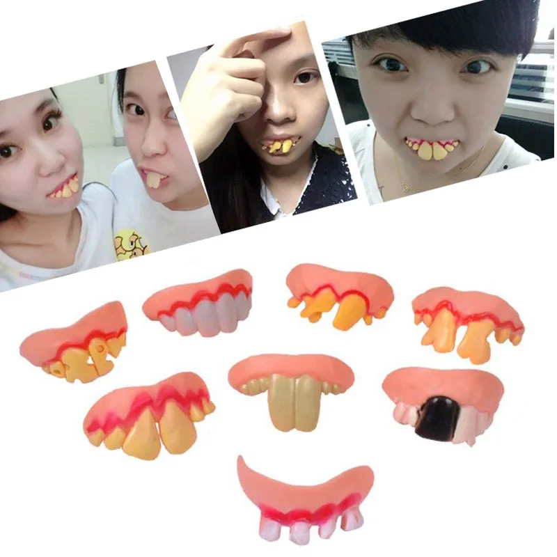 Vampire Zombie Teeth Funny False Eyewood Fool 's Day Holder Toy Halloween Entirement Funny Denture Toys
Vampire Zombie Teeth Funny False Eyewood Fool 's Day Holder Toy Halloween Entirement Funny Denture Toys