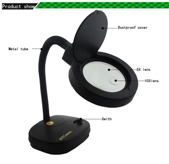 BST-208l Electronic Ballast Adjustable Brightness Magnifying Glasses Table Lamp Magnifier LED Lights 5X 10X Magnification
BST-208l Electronic Ballast Adjustable Brightness Magnifying Glasses Table Lamp Magnifier LED Lights 5X 10X Magnification