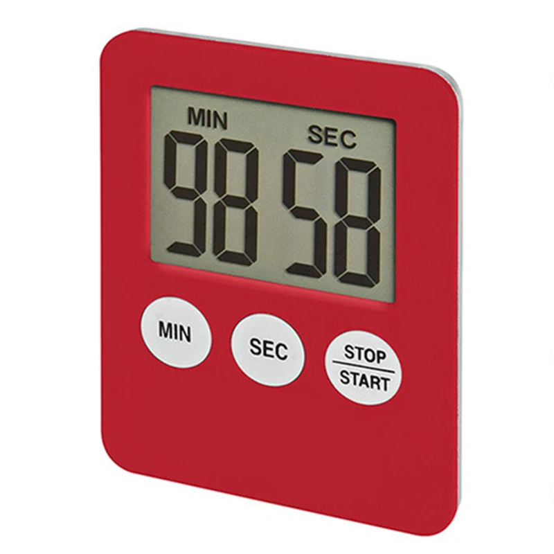1pcs 5 Colors Super Thin LCD Digital Screen Kitchen Timer Square Cooking Count Up Countdown Alarm Magnet Clock Temporizador
1pcs 5 Colors Super Thin LCD Digital Screen Kitchen Timer Square Cooking Count Up Countdown Alarm Magnet Clock Temporizador