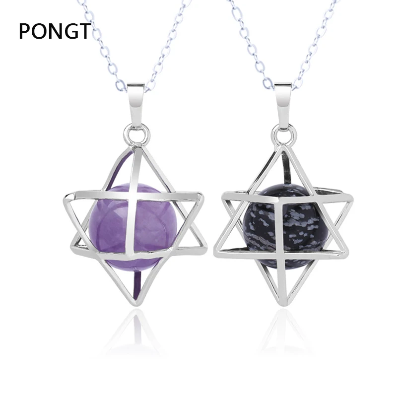 Reiki chakra natural stone Pendant Merkaba round Bead cage Star necklace for Women healing quartz crystal pendant pendulum
Reiki chakra natural stone Pendant Merkaba round Bead cage Star necklace for Women healing quartz crystal pendant pendulum