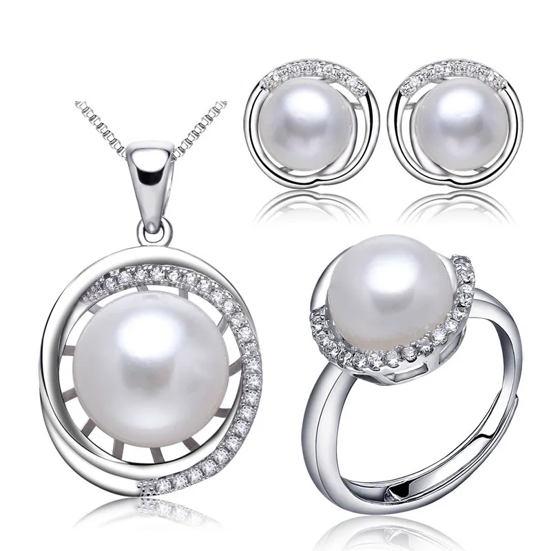 Vintage Natural Pearl Jewelry Sets Real Cultured Pearl Ring+Earrings+Pendant Necklace 3Pieces Fashion Women Jewelry Wedding Gift
Vintage Natural Pearl Jewelry Sets Real Cultured Pearl Ring+Earrings+Pendant Necklace 3Pieces Fashion Women Jewelry Wedding Gift