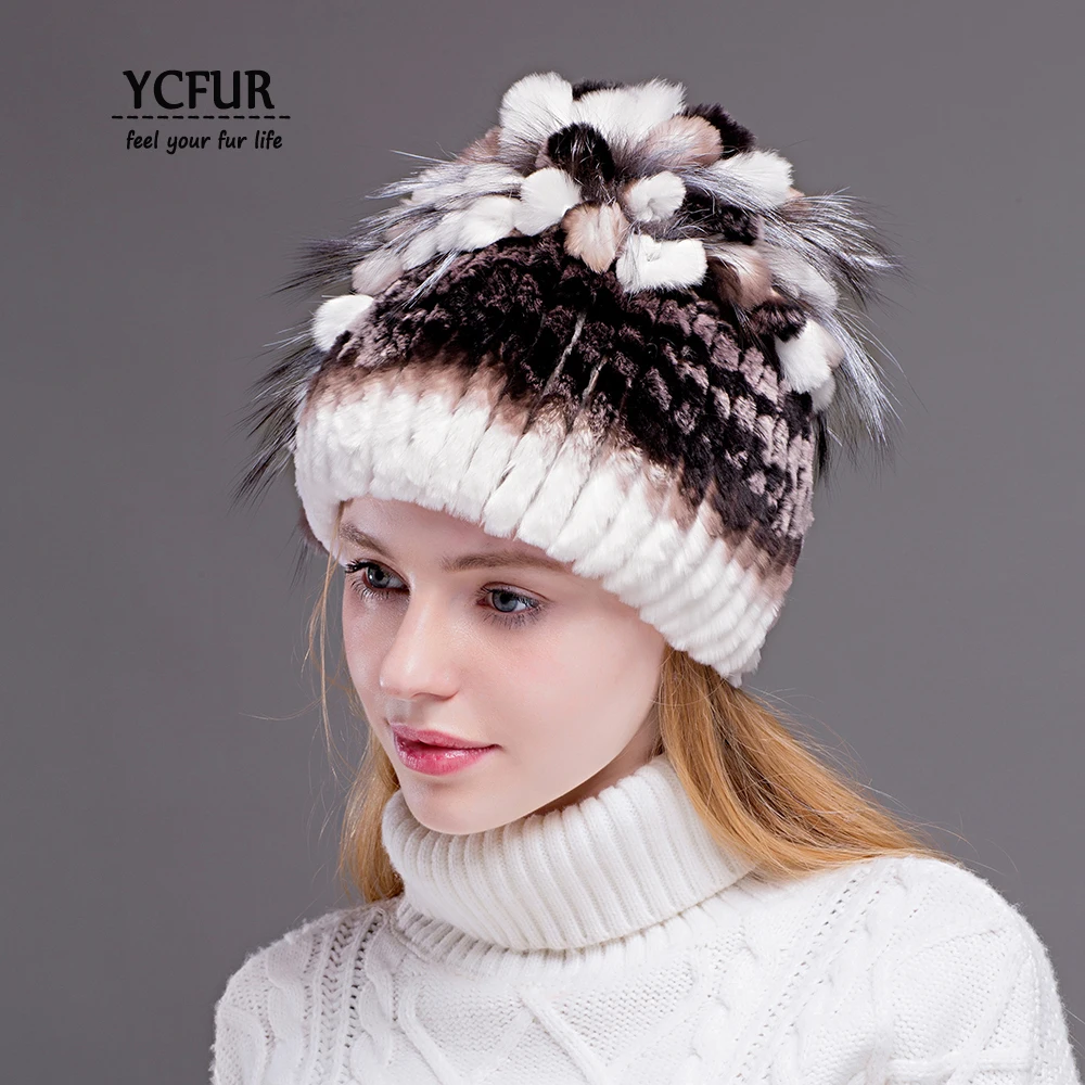 YCFUR Winter Hats Caps For Women Sew Stripes Genuine Rex Rabbit Fur Hats Beanies Silver Fox Fur Trims Winter Warm Hat Cap Female
YCFUR Winter Hats Caps For Women Sew Stripes Genuine Rex Rabbit Fur Hats Beanies Silver Fox Fur Trims Winter Warm Hat Cap Female