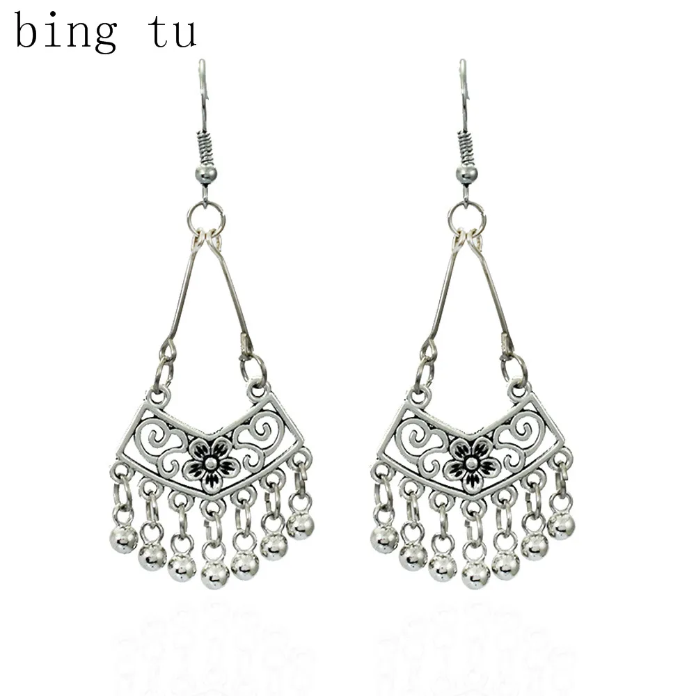 Bing Tu Classic Earrings For Women Bell Beaded Tassel Drop Earring Vintage Flower Dangle Earings Indian Ethnic Jewellery brinco
Bing Tu Classic Earrings For Women Bell Beaded Tassel Drop Earring Vintage Flower Dangle Earings Indian Ethnic Jewellery brinco