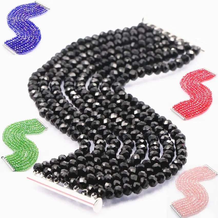 Original Multiple Beads Crystal Beaded Bracelet for Women Fashion Charms Glass Layers Wide Bracelets Bangle Gifts Jewelry A745
Original Multiple Beads Crystal Beaded Bracelet for Women Fashion Charms Glass Layers Wide Bracelets Bangle Gifts Jewelry A745