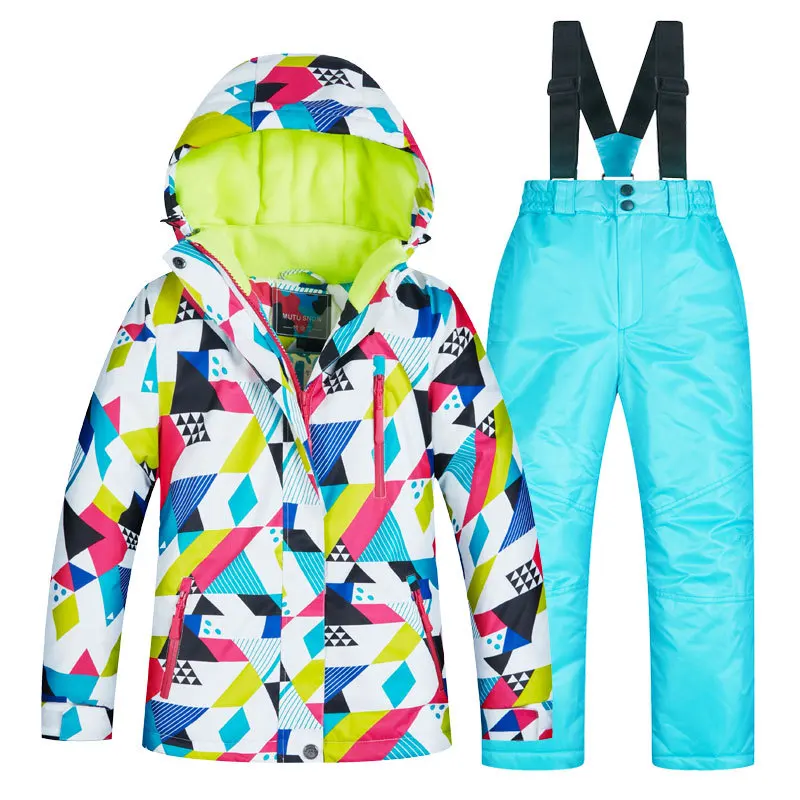 Children Thermal Skiing Sets Outwear Pant Windproof Warterproof Boys Girls Snowboard Suits Kids Winter set de snowboard | Спорт и
