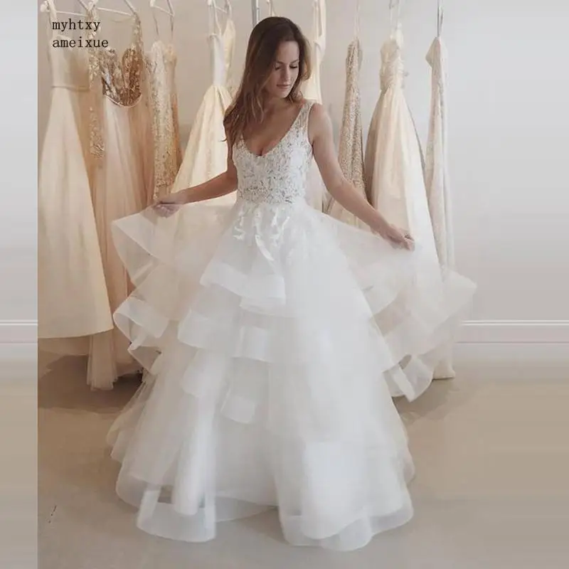 2019 Sexy V Neck Sleeveless Cheap Wedding Dresses Simple Tulle Vestido De Noiva Robe De Mariage Ball Gown White Bridal Gown Boda
2019 Sexy V Neck Sleeveless Cheap Wedding Dresses Simple Tulle Vestido De Noiva Robe De Mariage Ball Gown White Bridal Gown Boda