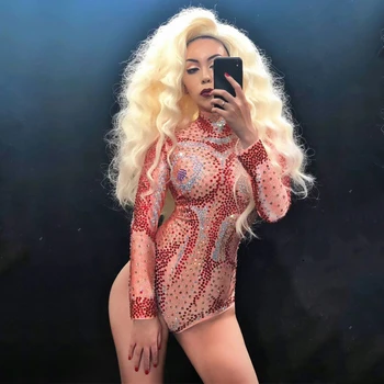 Sexy Zentai Red Rhinestone Jazz Dance Costumes For Lady Nightclub Jumpsuit Women Bar Pole Dj Evening Dancer Stage Costume DJ297
Sexy Zentai Red Rhinestone Jazz Dance Costumes For Lady Nightclub Jumpsuit Women Bar Pole Dj Evening Dancer Stage Costume DJ297
