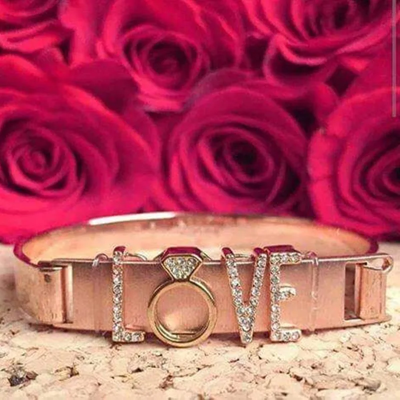 Somsoar Jewelry LOVE Silde Charm Bracelet Set with Crystal Letter Keys and Stainless Steel Mesh Bracelet for my love
Somsoar Jewelry LOVE Silde Charm Bracelet Set with Crystal Letter Keys and Stainless Steel Mesh Bracelet for my love