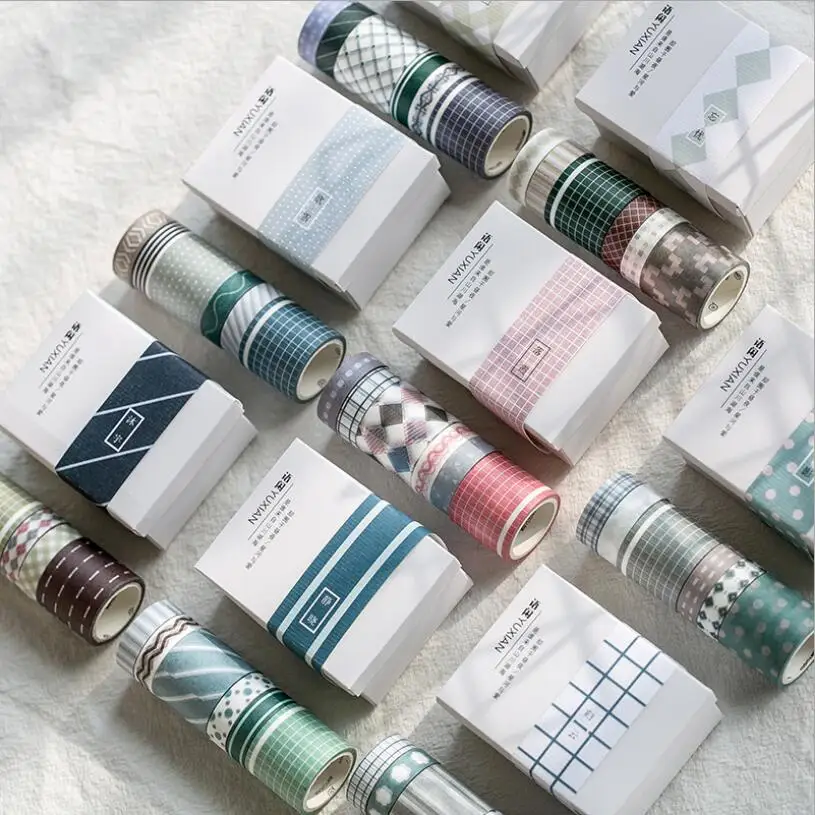 6 pcs/lot Basic Grid Solid Color Cute Paper Masking Washi Tape Set Japanese Stationery Kawaii Scrapbooking Supplies Sticker
6 pcs/lot Basic Grid Solid Color Cute Paper Masking Washi Tape Set Japanese Stationery Kawaii Scrapbooking Supplies Sticker