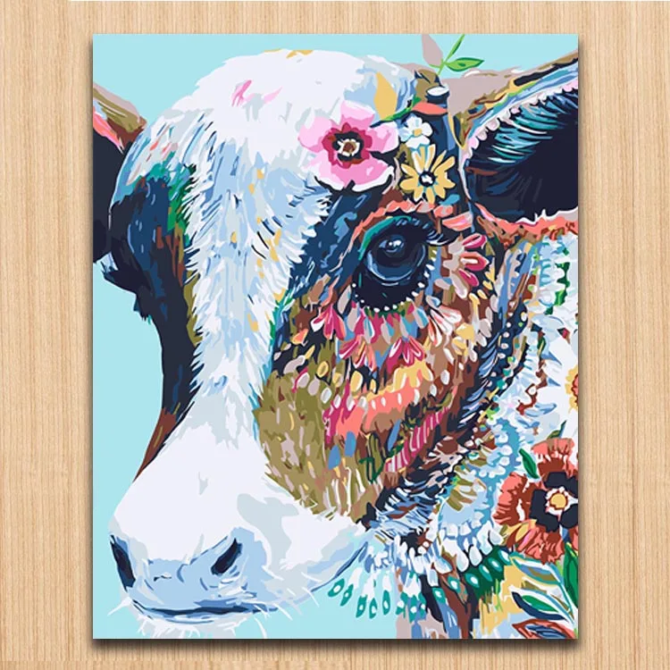 Colorful Cow abstract painting by numbers animals on canvas drawing for coloring with paint package hoom decor
Colorful Cow abstract painting by numbers animals on canvas drawing for coloring with paint package hoom decor