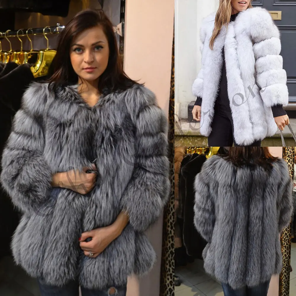 NEW Winter Natural Silver Fox Fur Coats Long Women Whole Skin Genuine Leather Female Jacket in Rea Fox Fur Short Women Fur Coat
NEW Winter Natural Silver Fox Fur Coats Long Women Whole Skin Genuine Leather Female Jacket in Rea Fox Fur Short Women Fur Coat