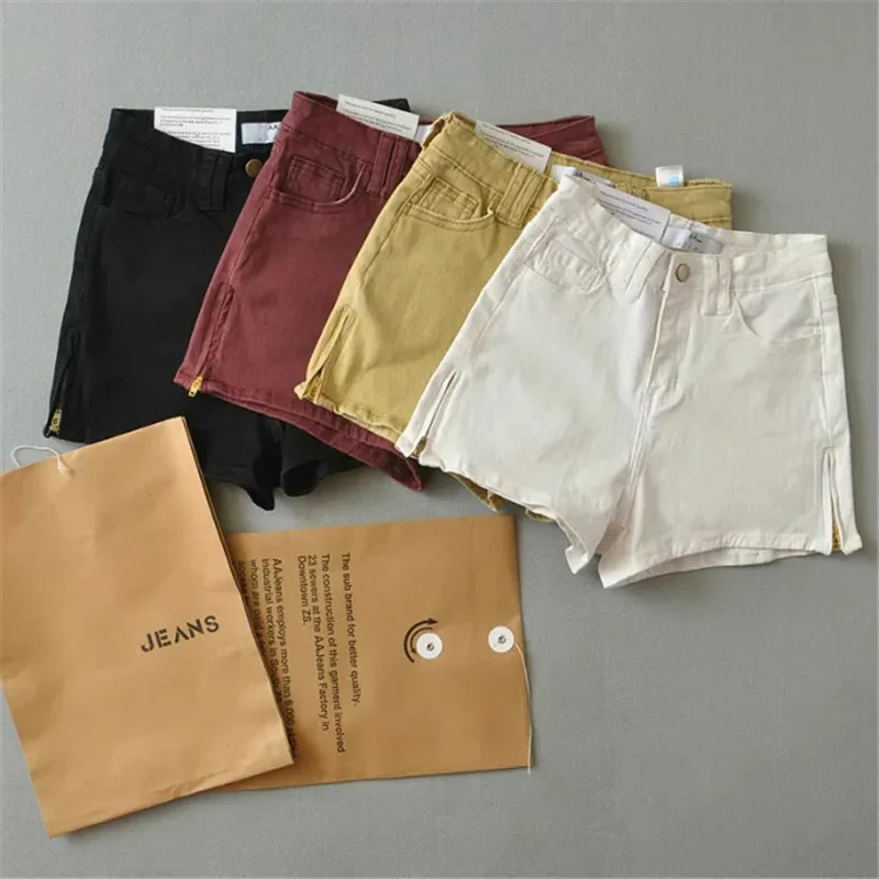 12 color High Waist Denim Shorts for Women Sexy Leg side zipper Slim Stretch Shorts Jeans Women Shorts Black white Hot Shorts
12 color High Waist Denim Shorts for Women Sexy Leg side zipper Slim Stretch Shorts Jeans Women Shorts Black white Hot Shorts