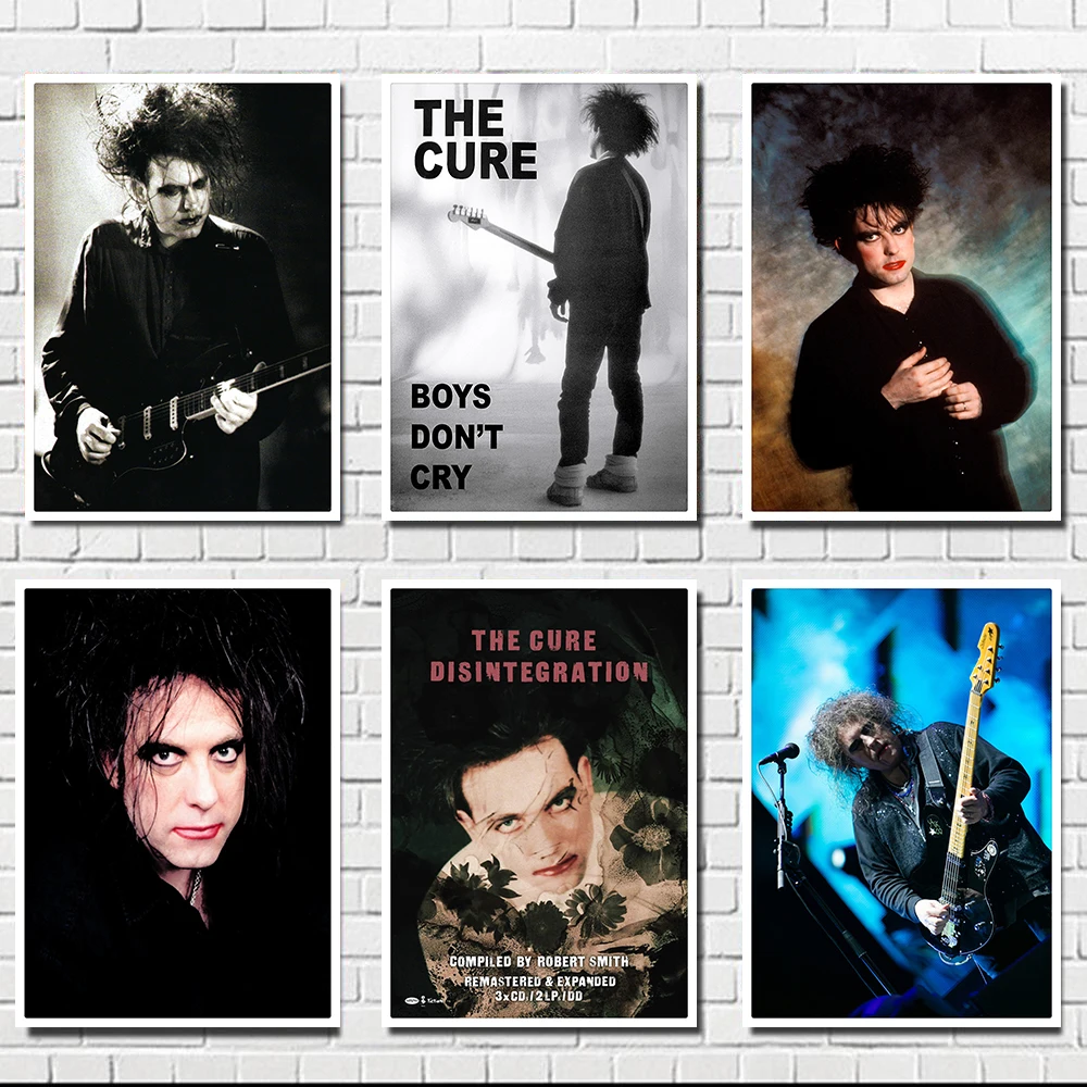 Музыкальная рок группа The Cure белый постер из крафт бумаги для гостиной столовой