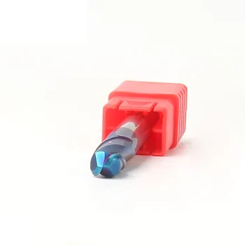 HRC65 Blue NaCo Coated R2*8*D4*50 Solid carbide Ball nose end mill 2 flute end mills with straight shank milling cutter
HRC65 Blue NaCo Coated R2*8*D4*50 Solid carbide Ball nose end mill 2 flute end mills with straight shank milling cutter