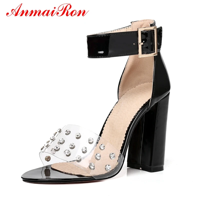 ANMAIRON Patent Leather High Heels Sandals Women Basic Casual Buckle Strap Woman Shoes 2019 Fashion Summer Size 34-43 LY914
ANMAIRON Patent Leather High Heels Sandals Women Basic Casual Buckle Strap Woman Shoes 2019 Fashion Summer Size 34-43 LY914