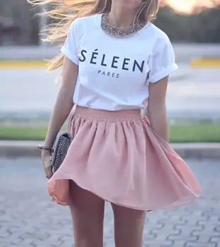 Fashion New Summer t shirt female tees Short Sleeve Cotton SELEEN PAREE Letter Print Brand T-shirts Women Tops White Hipster
Fashion New Summer t shirt female tees Short Sleeve Cotton SELEEN PAREE Letter Print Brand T-shirts Women Tops White Hipster