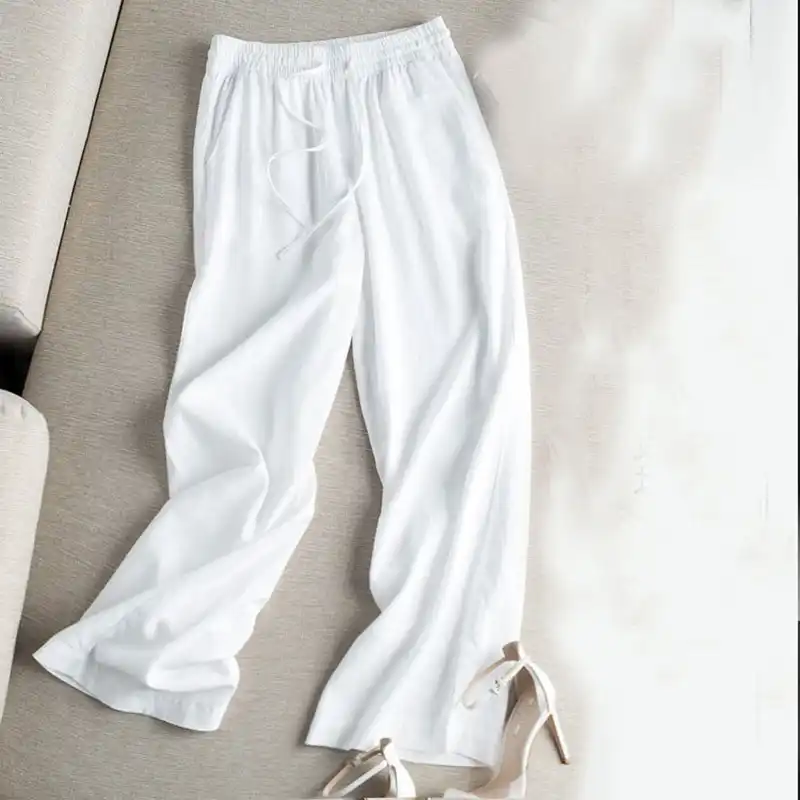 plus size linen capris