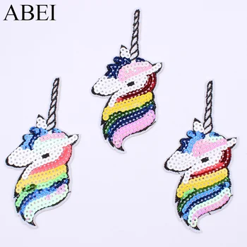 5PCS Sequined Unicorn Patch Iron On Fabric Stickers DIY Clothes Jeans Backpack Badge Handmade Fabric Appliques
5PCS Sequined Unicorn Patch Iron On Fabric Stickers DIY Clothes Jeans Backpack Badge Handmade Fabric Appliques
