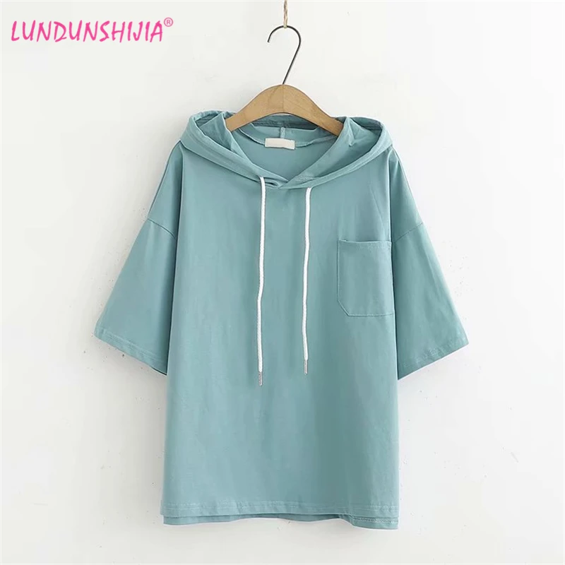 STVY 2019 New Arrival Spring Summer Women Green Hooded T-shirts Casual Loose Sweatshirt Female T-shirt
STVY 2019 New Arrival Spring Summer Women Green Hooded T-shirts Casual Loose Sweatshirt Female T-shirt