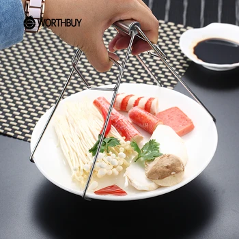WORTHBUY Stainless Steel Plate Clips Anti-Scald Plate Clamps Bowl Dish Clips Tongs Pot Clip Kitchen Accessories Plate Holder
WORTHBUY Stainless Steel Plate Clips Anti-Scald Plate Clamps Bowl Dish Clips Tongs Pot Clip Kitchen Accessories Plate Holder