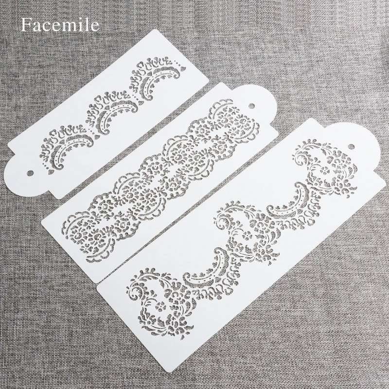 3PCS/SET Flower Fondant Cake Stencil Mould Border Lace Decor Icing Sugarcraft Tools
3PCS/SET Flower Fondant Cake Stencil Mould Border Lace Decor Icing Sugarcraft Tools