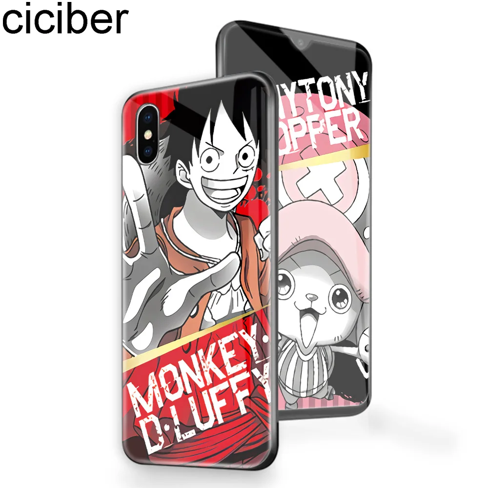 Ciciber цельный чехол для телефона Luffy iphone 11 Pro Max X XR XS макс. закаленное стекло Чехлы 7 8