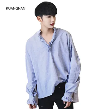 Men Women Stripes Dress Shirt Fashion Casual Loose Cotton Shirt Lace V -neck Plus Size Male Long Sleeve Shirts
Men Women Stripes Dress Shirt Fashion Casual Loose Cotton Shirt Lace V -neck Plus Size Male Long Sleeve Shirts