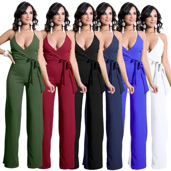 Summer popular new fashion strap sexy female jumpsuit waist high waist loose wide leg female trousers casual female jumpsuit
Summer popular new fashion strap sexy female jumpsuit waist high waist loose wide leg female trousers casual female jumpsuit