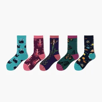 PEONFLY 5pairs/lot Happy Socks Men Funny Cartoon Animal Printed Sokken Personality Motion Harajuku Cotton Comfort Cat Men Socks
PEONFLY 5pairs/lot Happy Socks Men Funny Cartoon Animal Printed Sokken Personality Motion Harajuku Cotton Comfort Cat Men Socks
