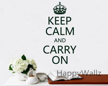 

Motivational Keep Calm Carry On Quote Wall Sticker DIY Keep Calm Quote Wall Decal Vinyl Lettering Sticker Hot Sale Free Shipping