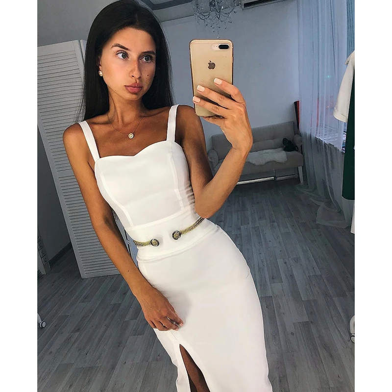 Nude Pink Bandage Dress Sexy Solid Bodycon Spaghetti Strap Strapless Sleeveless Split Women Mid Calf Dress Vestidos 2019 New
Nude Pink Bandage Dress Sexy Solid Bodycon Spaghetti Strap Strapless Sleeveless Split Women Mid Calf Dress Vestidos 2019 New