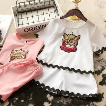 2019 Summer Baby Girl Clothes Sets Fashion Cotton Children's Sets Body Suit Kids Shorts Sleeve Cartoon Cat Boy Clothes Sets
2019 Summer Baby Girl Clothes Sets Fashion Cotton Children's Sets Body Suit Kids Shorts Sleeve Cartoon Cat Boy Clothes Sets