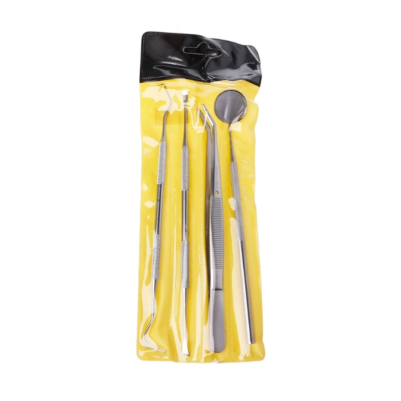 4Pcs/5pc Stainless Steel Dental Tool Dentistry Mirror Tweezers Teeth Scraper Oral Care Kit Tool for Dental Care New Silver Color
4Pcs/5pc Stainless Steel Dental Tool Dentistry Mirror Tweezers Teeth Scraper Oral Care Kit Tool for Dental Care New Silver Color