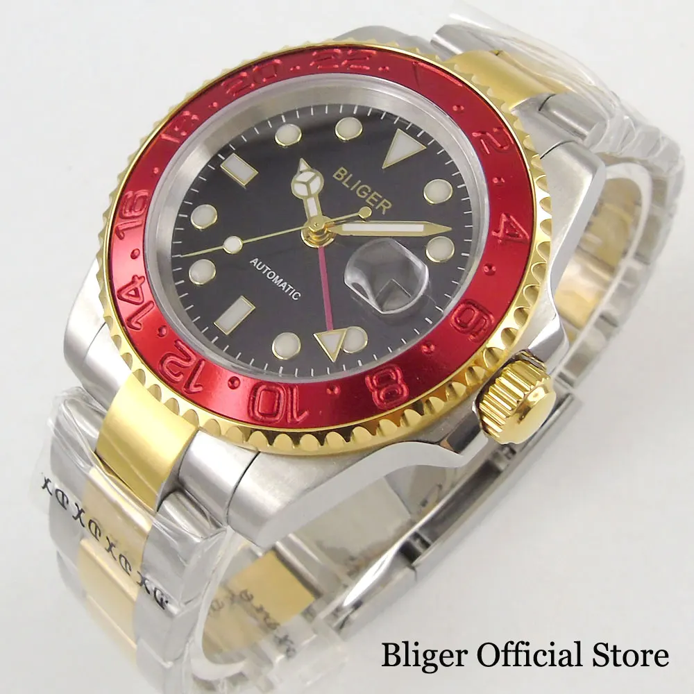 Luxury Bress Automatic Men's Watch Gold Plated Strap 40MM GMT Function Auto Date Chinese Red Bezel
Luxury Bress Automatic Men's Watch Gold Plated Strap 40MM GMT Function Auto Date Chinese Red Bezel