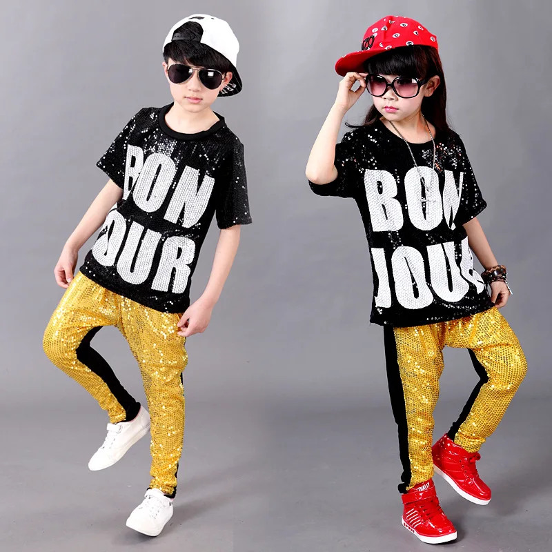 Free shipping new sequins jazz dance clothes suit children's dance clothing performance clothing Modern Stage 
Free shipping new sequins jazz dance clothes suit children's dance clothing performance clothing Modern Stage