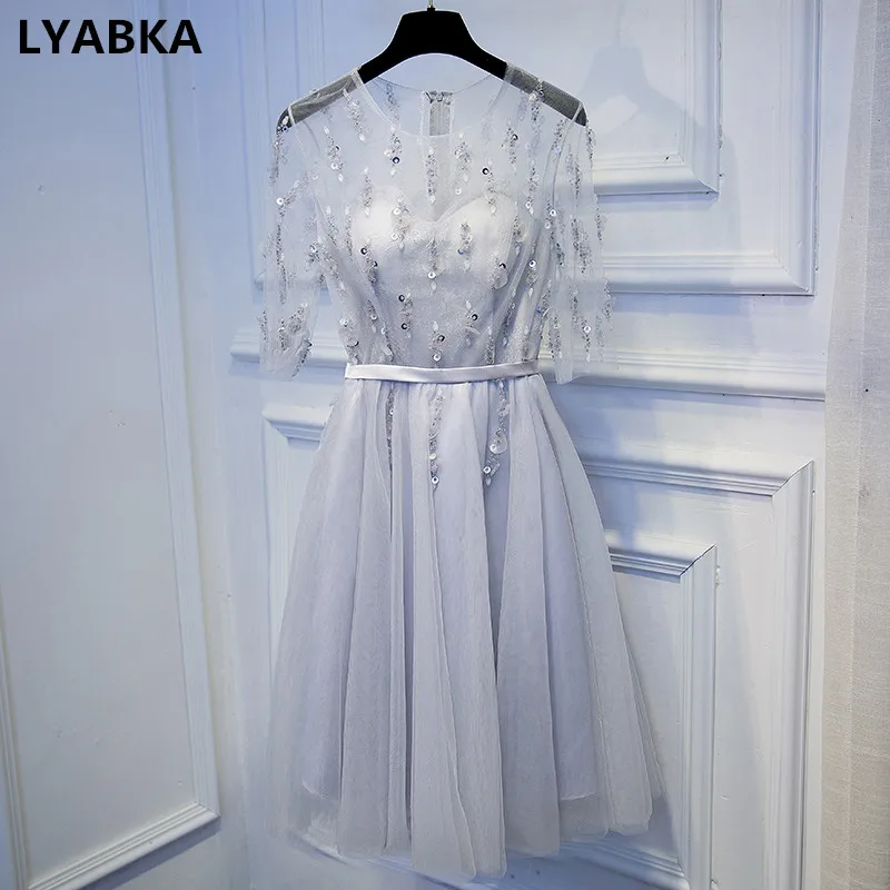 Scoop Neck Evening Dress Half Sleeve Robe De Soiree 2019 Tulle With Beading Evening Dresses Short Real Photo Vestido De Festa
Scoop Neck Evening Dress Half Sleeve Robe De Soiree 2019 Tulle With Beading Evening Dresses Short Real Photo Vestido De Festa