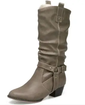 Sapato Feminino Women Boots Knee High Slip On Shoes Woman Chunky Mid Heels Luxury PU Leather Gladiator Booties Chaussure TA1168
Sapato Feminino Women Boots Knee High Slip On Shoes Woman Chunky Mid Heels Luxury PU Leather Gladiator Booties Chaussure TA1168