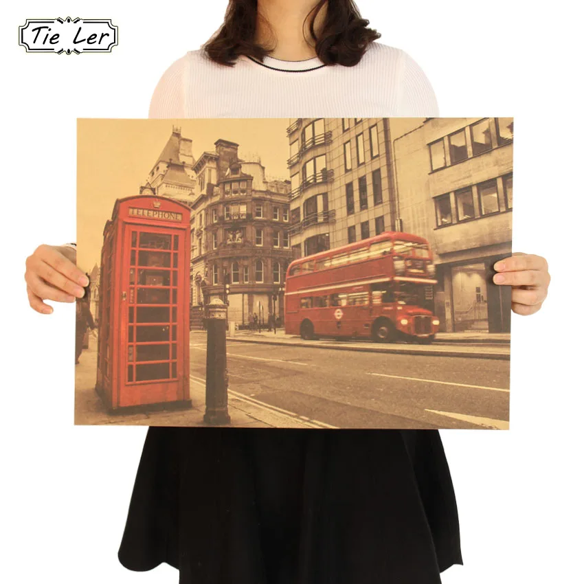 London Red Buse and Telephone Booth Kraft Paper Wall Sticker Cafe Bar Decorated Home Decor Vintage Paper Poster 51.5X36cm
London Red Buse and Telephone Booth Kraft Paper Wall Sticker Cafe Bar Decorated Home Decor Vintage Paper Poster 51.5X36cm