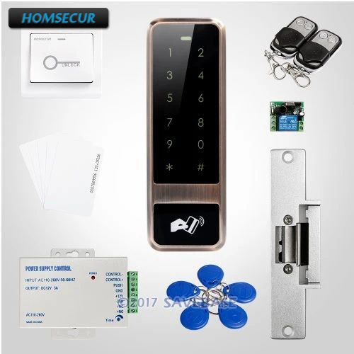 HOMSECUR Waterproof Wiegand 26/34 Anti-Vandal 125Khz RFID Access Control System+Backlight+NO Strike Lock
HOMSECUR Waterproof Wiegand 26/34 Anti-Vandal 125Khz RFID Access Control System+Backlight+NO Strike Lock