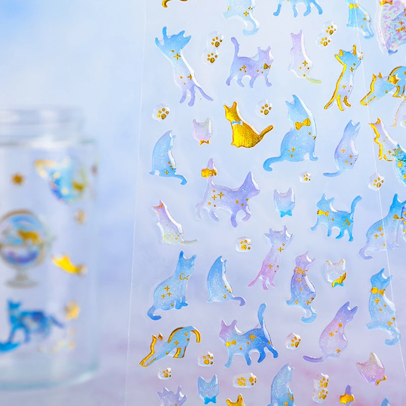 Cartoon cat ocean 3D crystal pvc stickers adhesive sticker diy Handmade Gift Card photo album Scrapbook decoration stickers
Cartoon cat ocean 3D crystal pvc stickers adhesive sticker diy Handmade Gift Card photo album Scrapbook decoration stickers