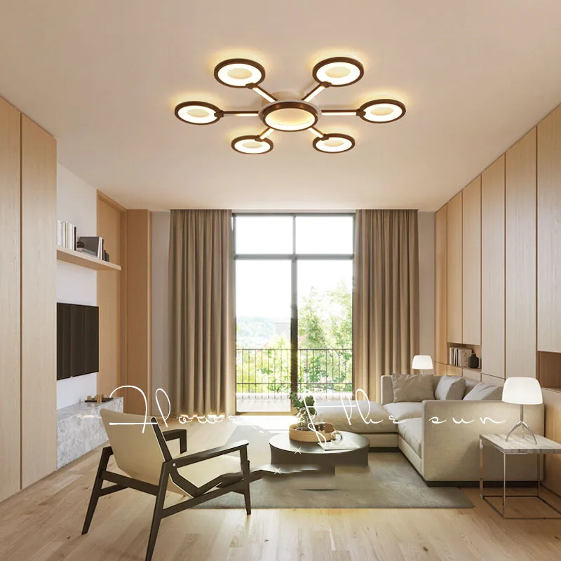 Acrylic modern ceiling lamp is suitable for living room bedroom coffee color sunflower LED ceiling lamp family lighting AC85-260
Acrylic modern ceiling lamp is suitable for living room bedroom coffee color sunflower LED ceiling lamp family lighting AC85-260