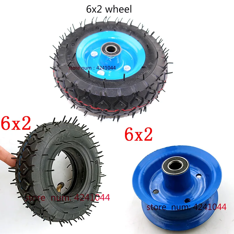 6 inch Air Wheel 6x2 pneumatic tire & alloy hub for trolley, Trailer casters 6'' Electric Scooter tyre and inner tube
6 inch Air Wheel 6x2 pneumatic tire & alloy hub for trolley, Trailer casters 6'' Electric Scooter tyre and inner tube