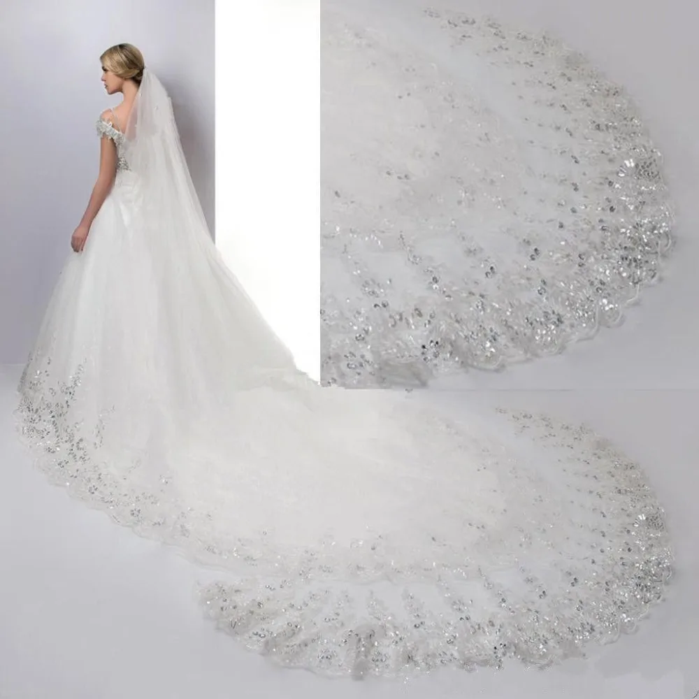 Eslieb wedding veil with lace edge shining 3 meters length 3 meters width one layer with comb sparkling bridal veil HC002
Eslieb wedding veil with lace edge shining 3 meters length 3 meters width one layer with comb sparkling bridal veil HC002