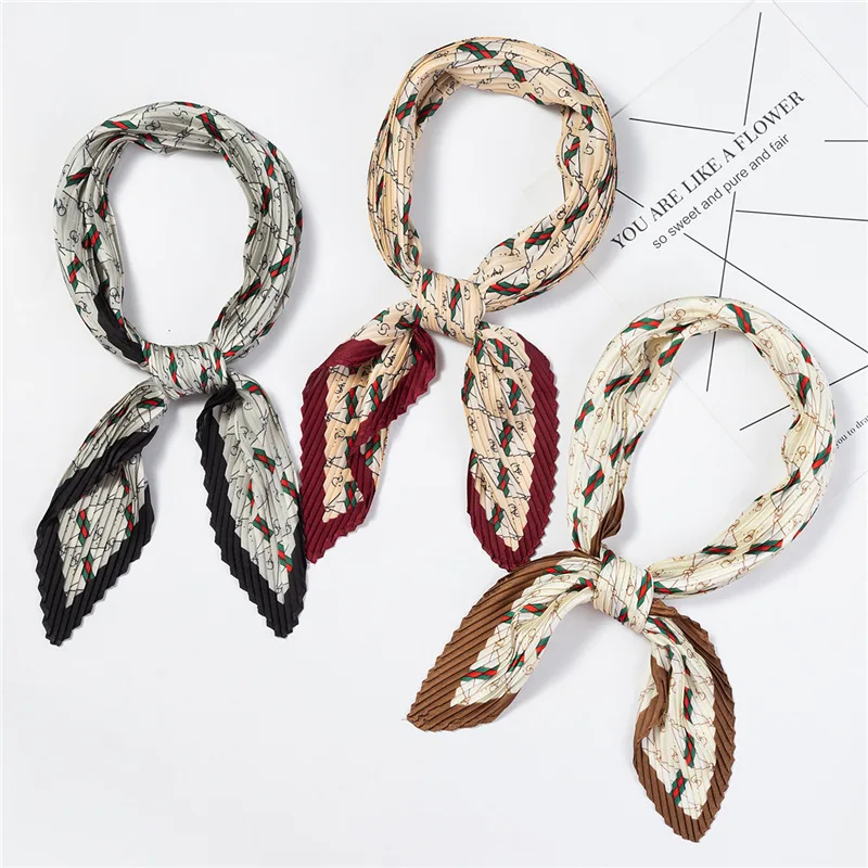 Women's Small Silk Square Scarf Crinkle Hair Scarfs for Ladies Pleated Scarves Printed Female Foulard Neckerchief 100*30CM
Women's Small Silk Square Scarf Crinkle Hair Scarfs for Ladies Pleated Scarves Printed Female Foulard Neckerchief 100*30CM